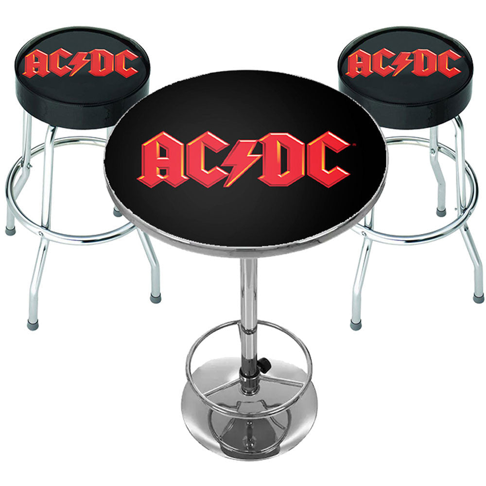 AC/DC officially licensed logo bar set - rock band home bar accessories at Wonderhaul