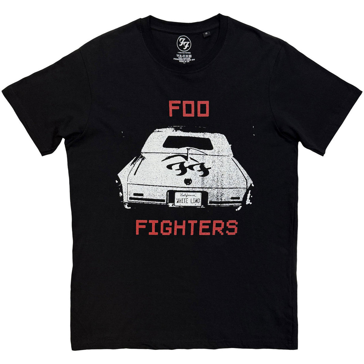 Foo Fighters: White Limo Unisex T-Shirt (Black)