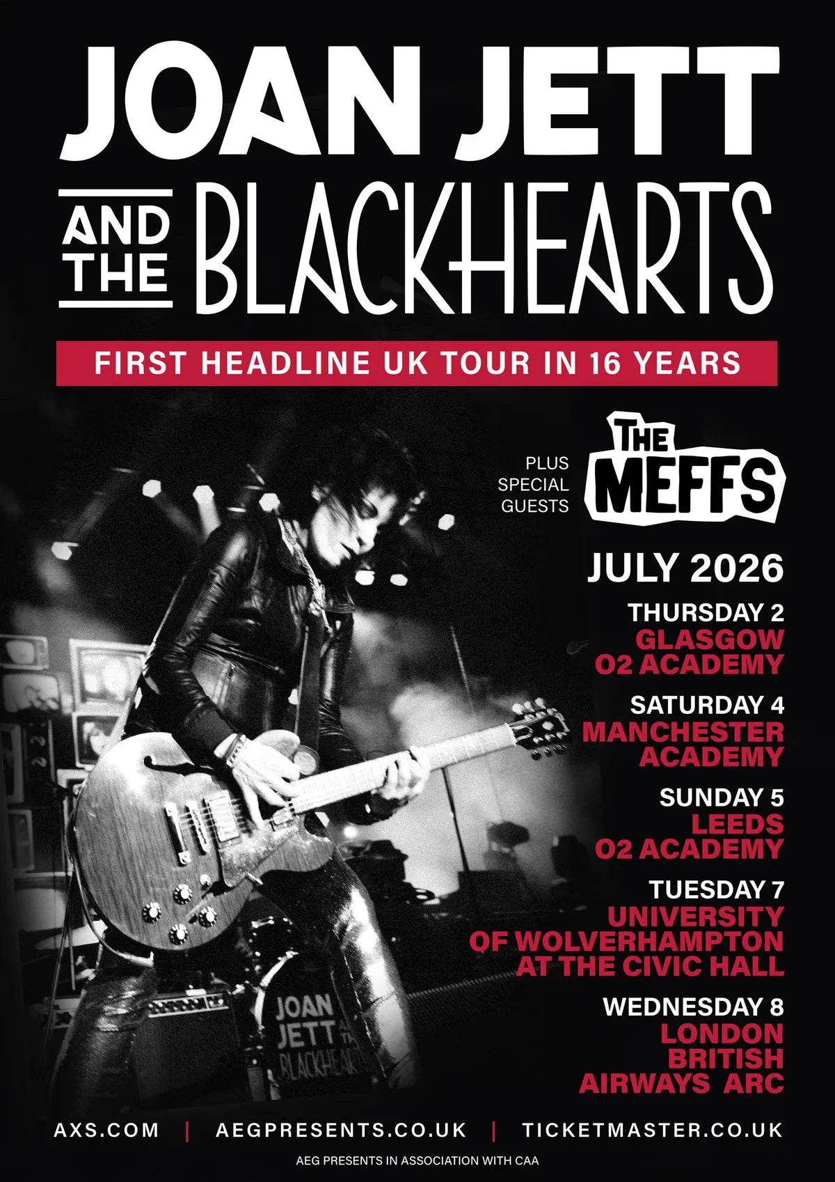Joan Jett And The Blackhearts UK Tour 2026 – First Headline Shows in 16 Years
