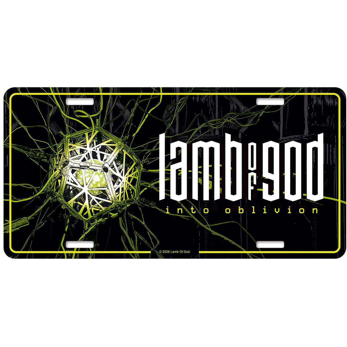 Lamb of God Into Oblivion officially licensed number plate wall art