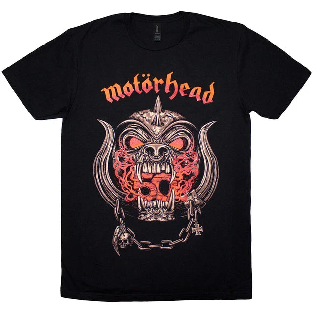 Motörhead 50 Years Warpig Red Gradient T-Shirt Black