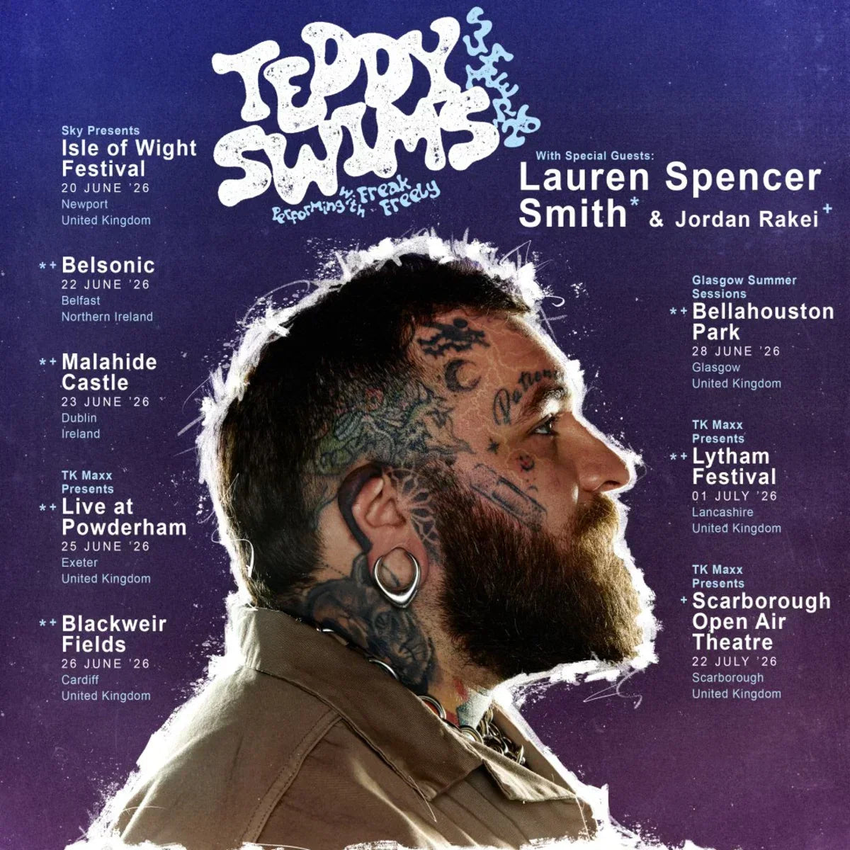 Teddy Swims 2026 Tour Dates UK & Ireland | Official Merch at Wonderhaul