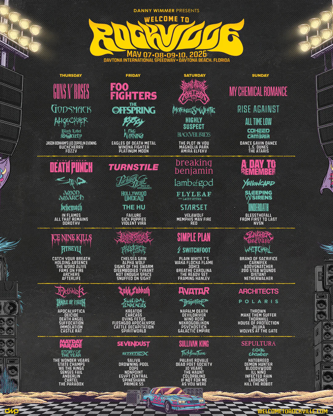 Welcome To Rockville 2026 Lineup: Guns N’ Roses, Foo Fighters & Official Merch | Wonderhaul