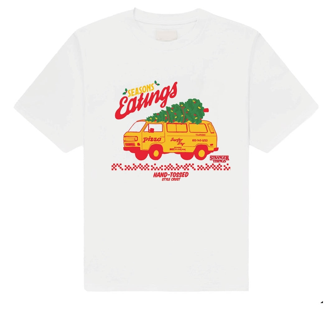 Official Stranger Things Seasons Eatings Hand-Tossed Van Tee | Netflix