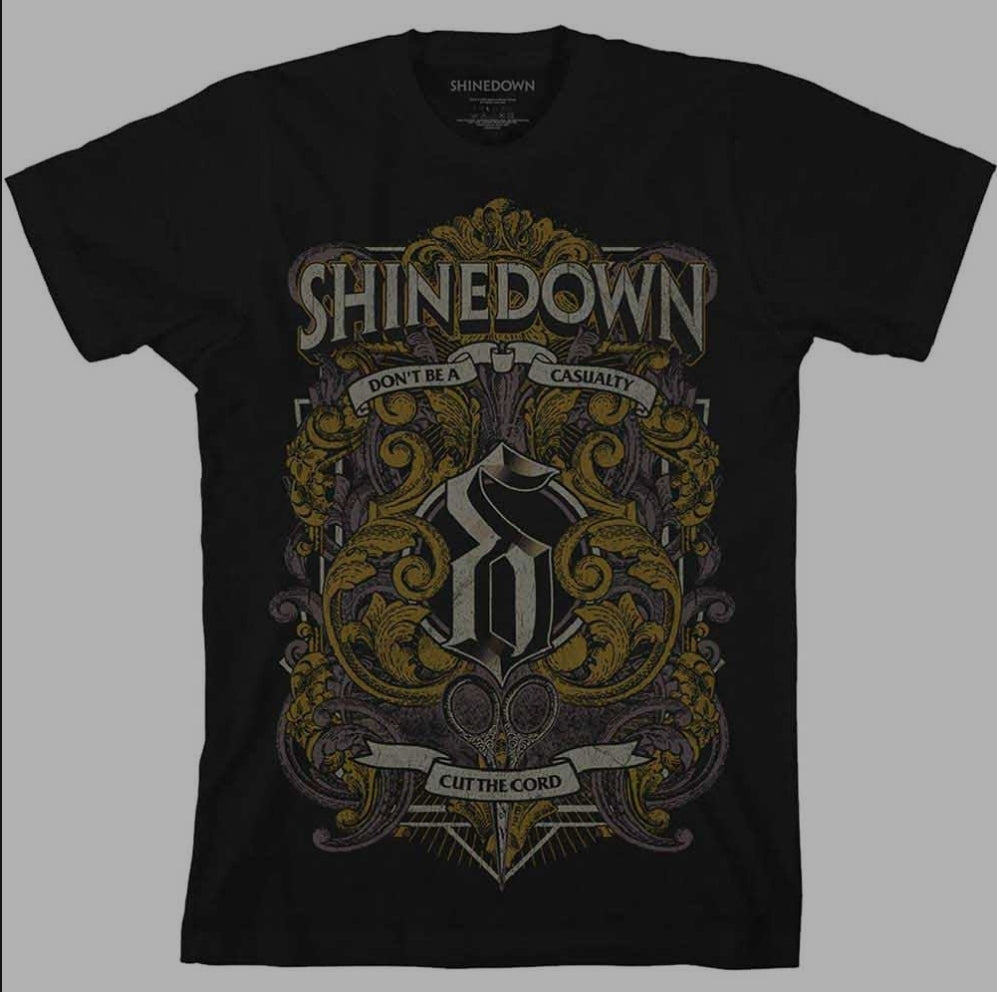 Official Shinedown Planet Zero and EI8HT merchandise - authentic licensed Shinedown t-shirts and keychains UK
