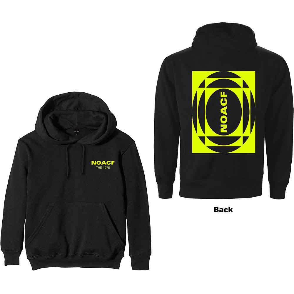 The 1975 Unisex Pullover Hoodie: NOACF (Black) (Back Print)