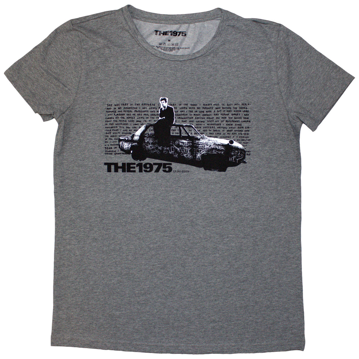 The 1975 Ladies T-Shirt: Car Photo (Grey)