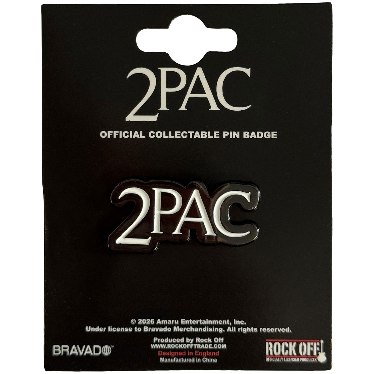 Tupac Pin Badge: Classic Logo