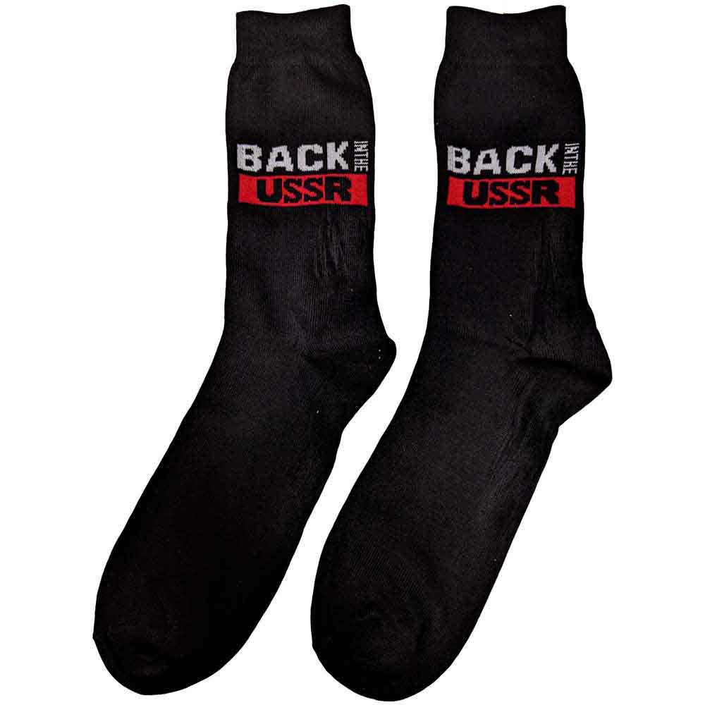 The Beatles Ladies Ankle Socks: Back in the USSR (Black) (UK Size 4 - 7)