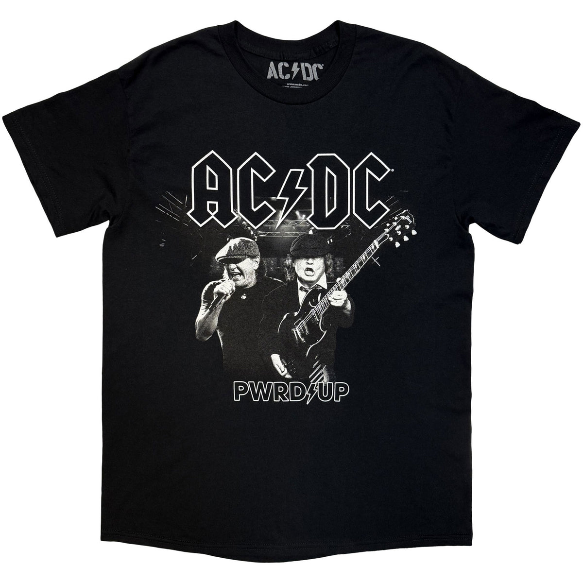 AC/DC Unisex T-Shirt: B&W Photo EU Tour ‘25 (Black) (Back Print & Ex-Tour)
