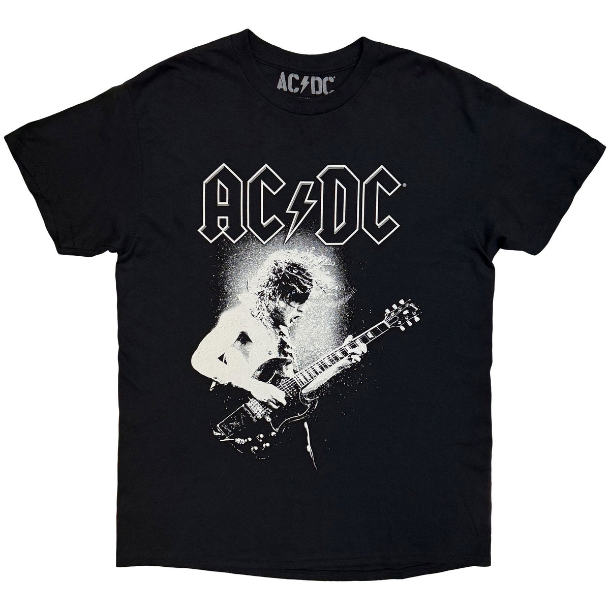 AC/DC Unisex T-Shirt: Angus Putland EU Tour '25 (Black) (Back Print & Ex-Tour)