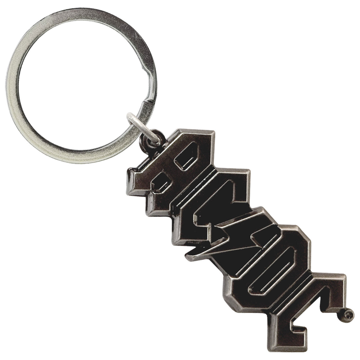 AC/DC Keychain: 3D Silver Logo