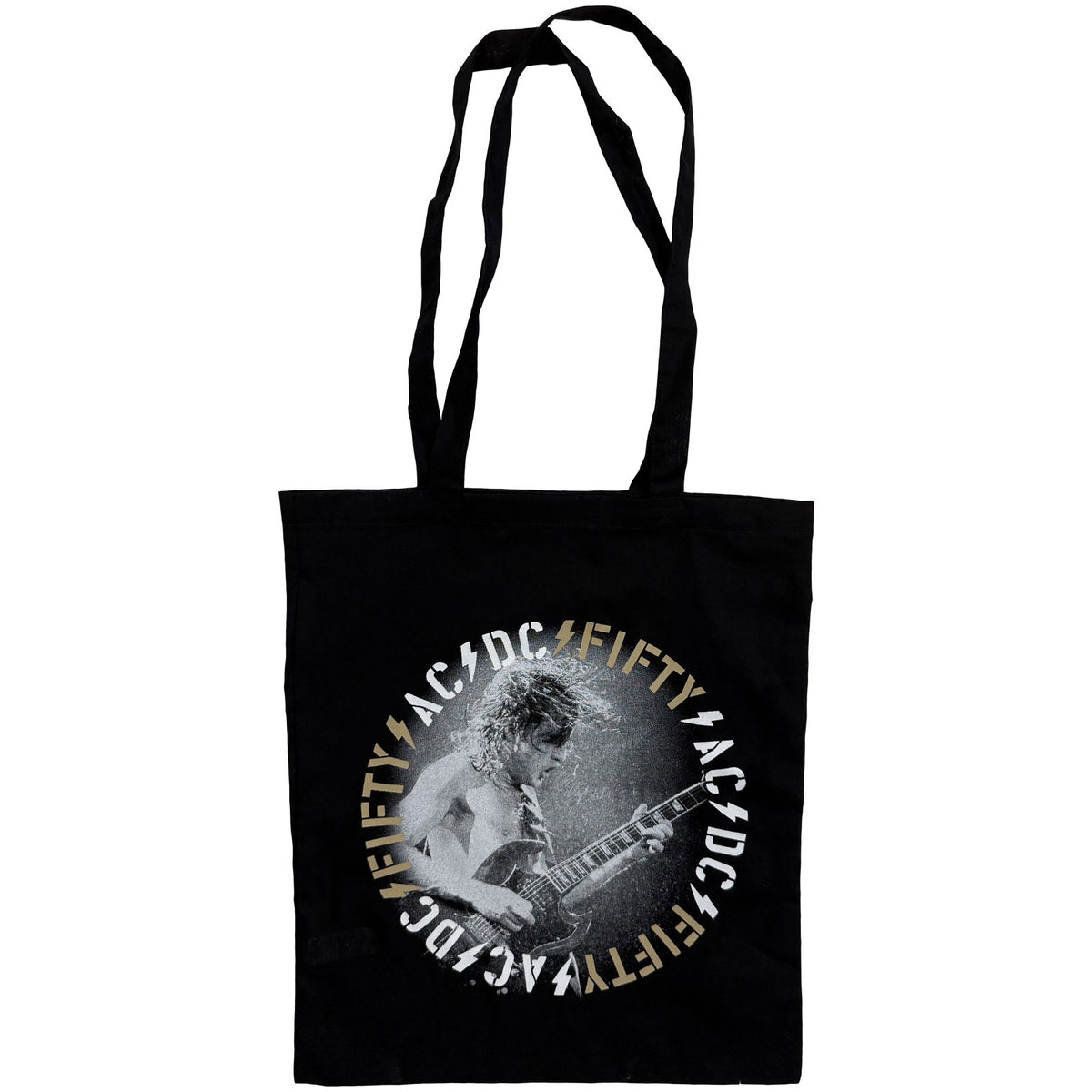 AC/DC Tote Bag: Angus Live (Black)