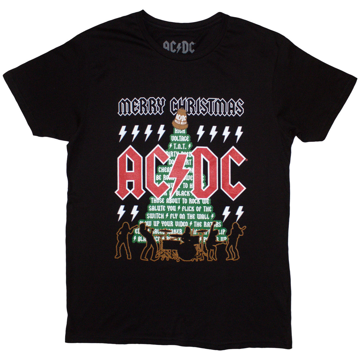 AC/DC Unisex T-Shirt: Merry Christmas (Black)