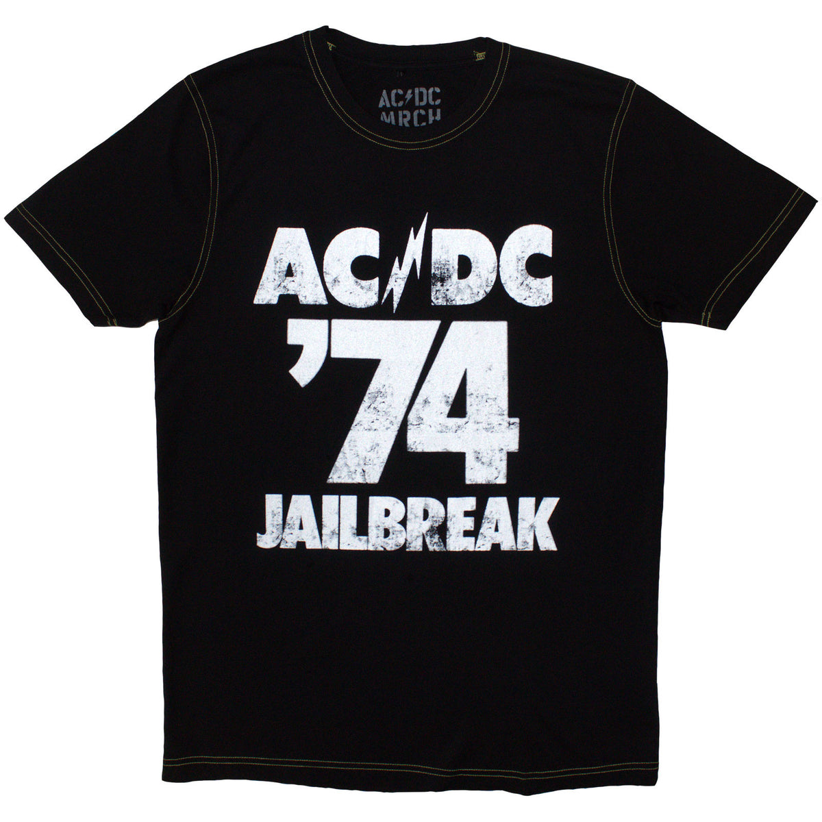 AC/DC Unisex T-Shirt: 74 Jailbreak (Black) (Back Print & Ex-Tour)