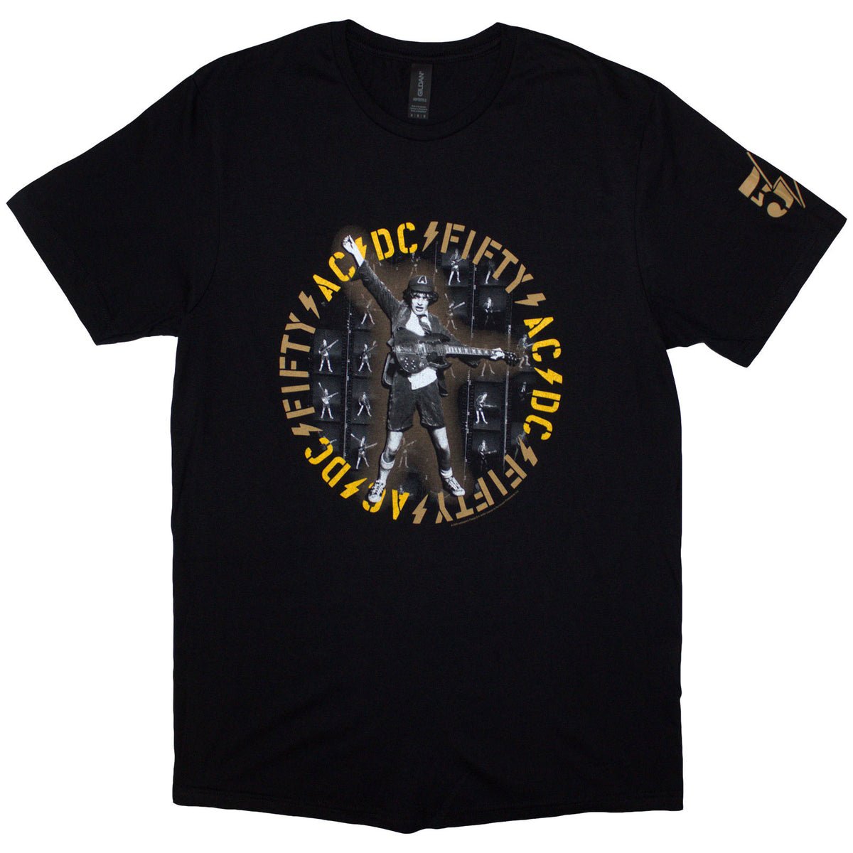 AC/DC Unisex T-Shirt: Fifty Angus Repeat (Black)