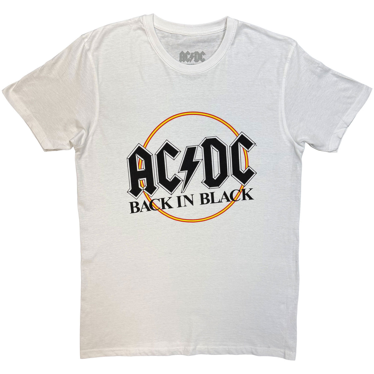 AC/DC Unisex T-Shirt: Back in Black (White)