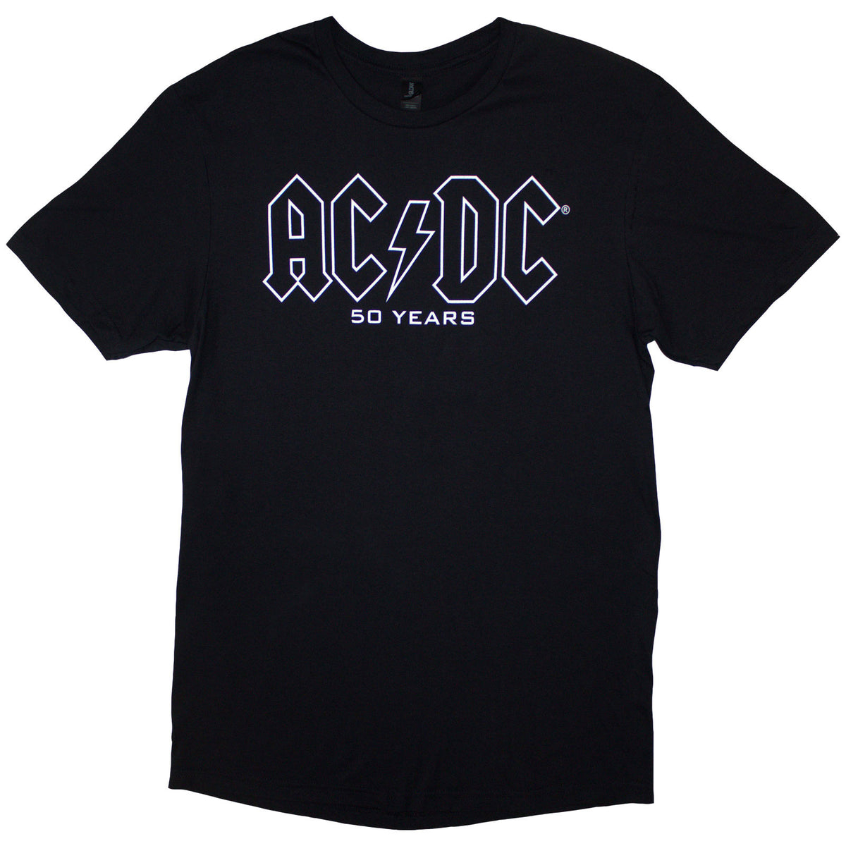 AC/DC Unisex T-Shirt: History Logo (Black) (Back Print)