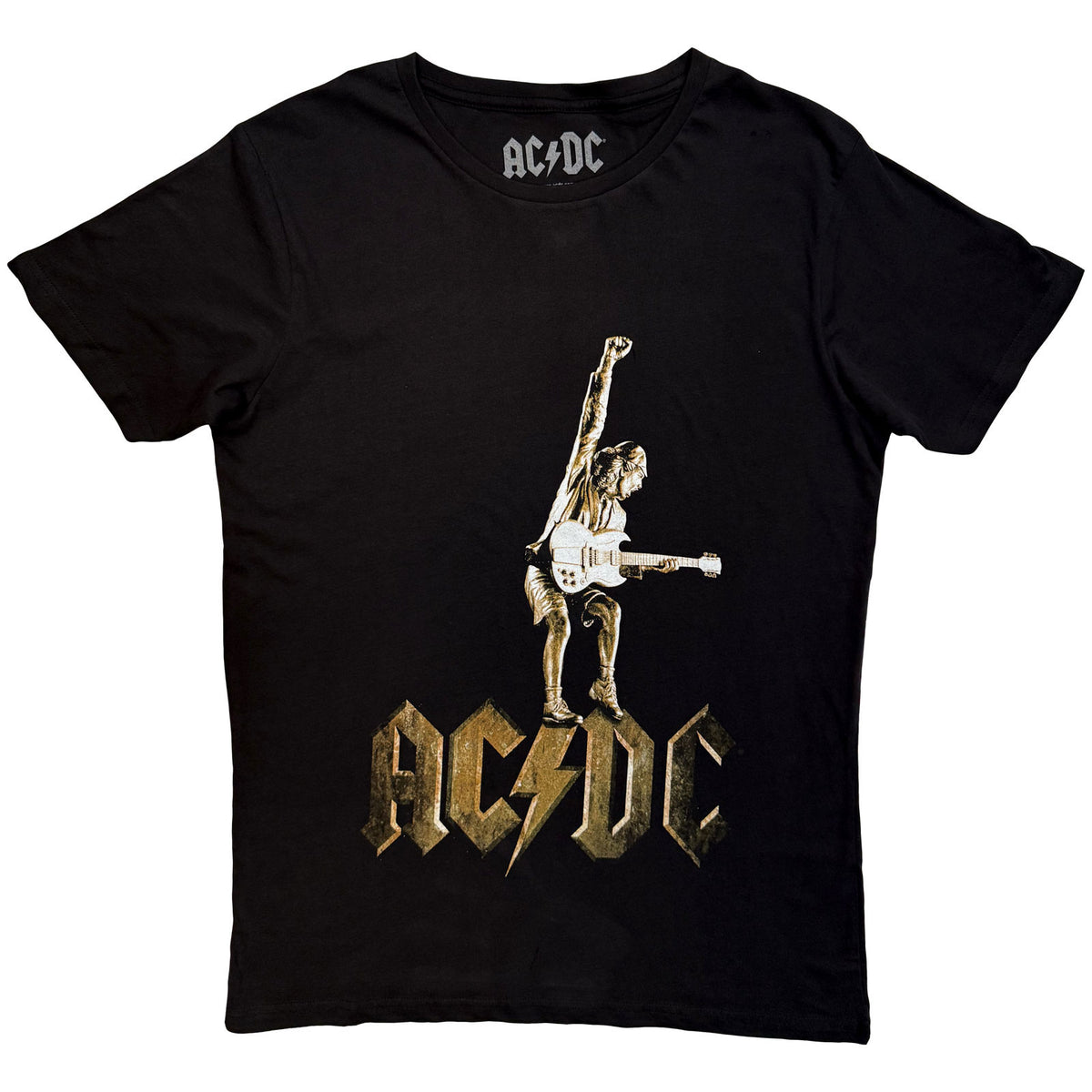 AC/DC Unisex T-Shirt: Angus Statue (Black)