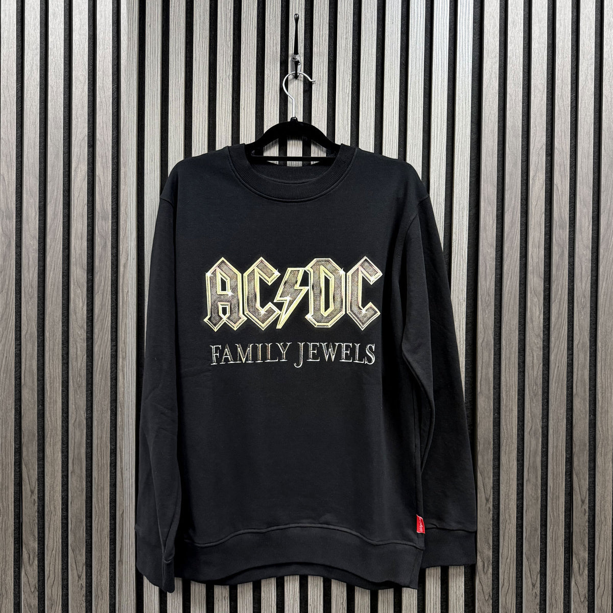 AC/DC Unisex Unplugged Sweatshirt: Family Jewels (Black) (Back Print)