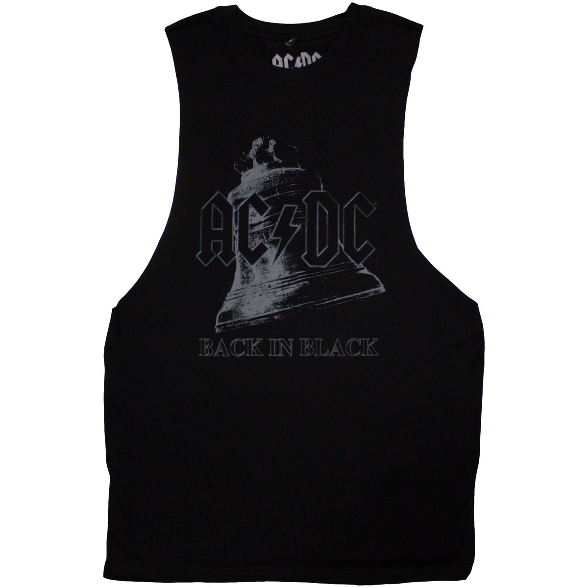 AC/DC Unisex Vest T-Shirt: Back In Black Bell (Black)
