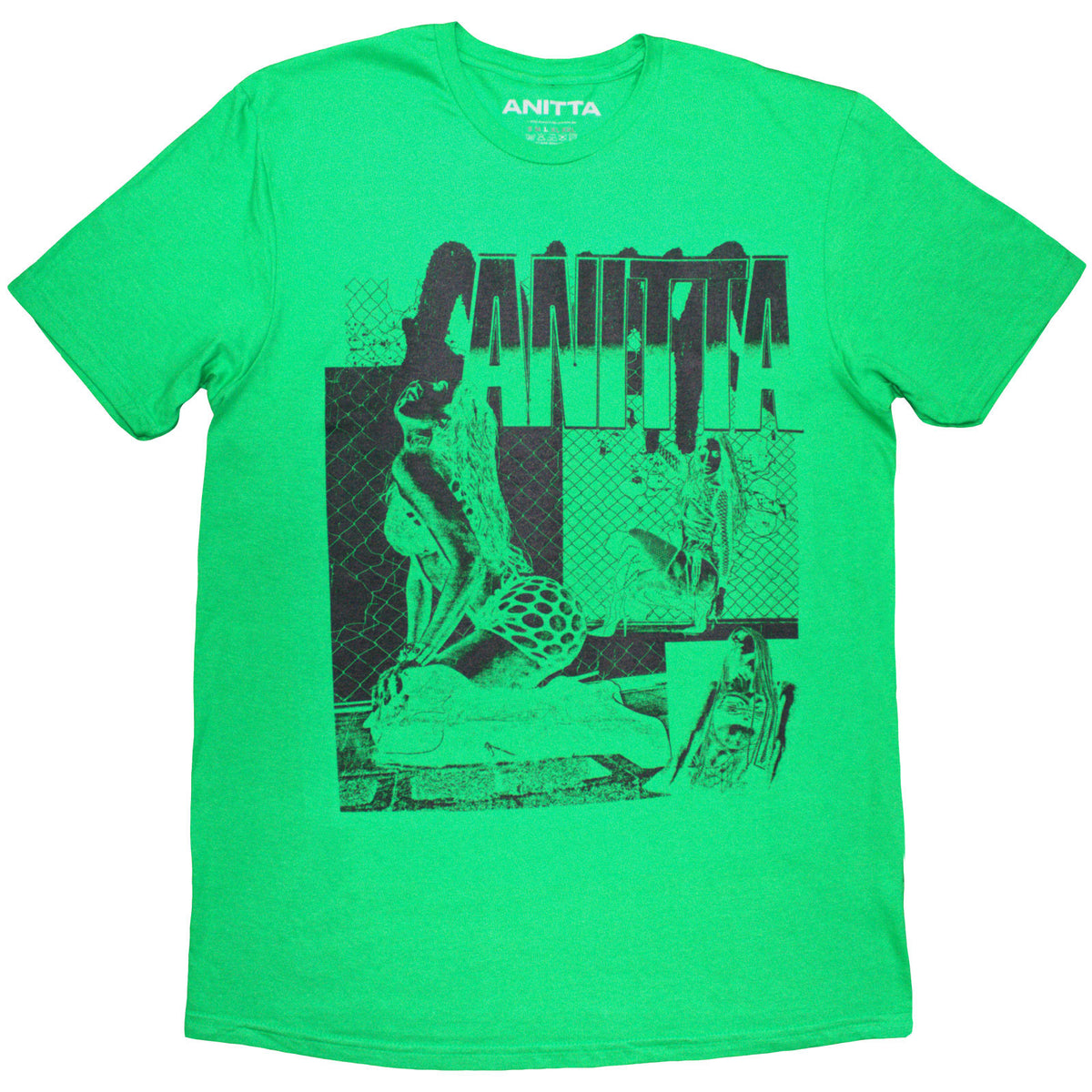 Anitta Unisex T-Shirt: Green Collage (Green)