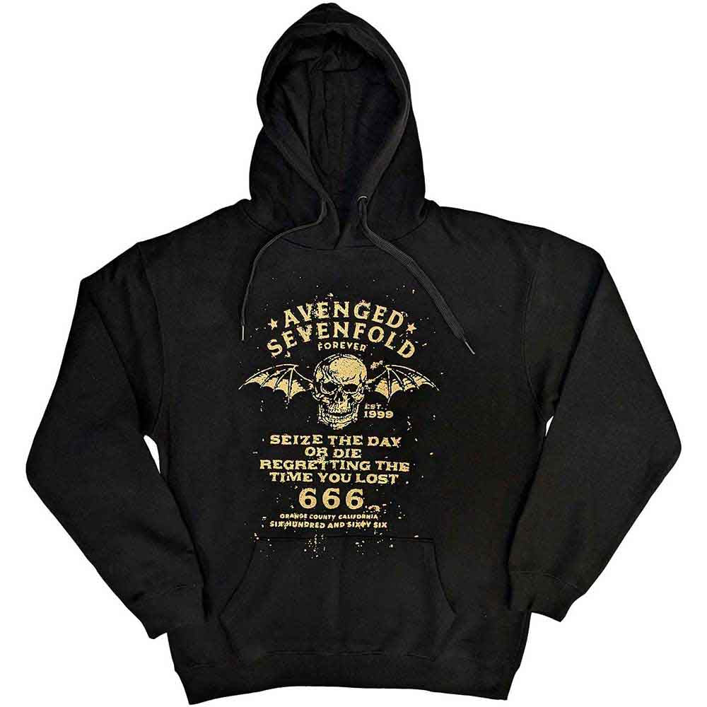 Avenged Sevenfold Unisex Pullover Hoodie: Seize the Day (Black)