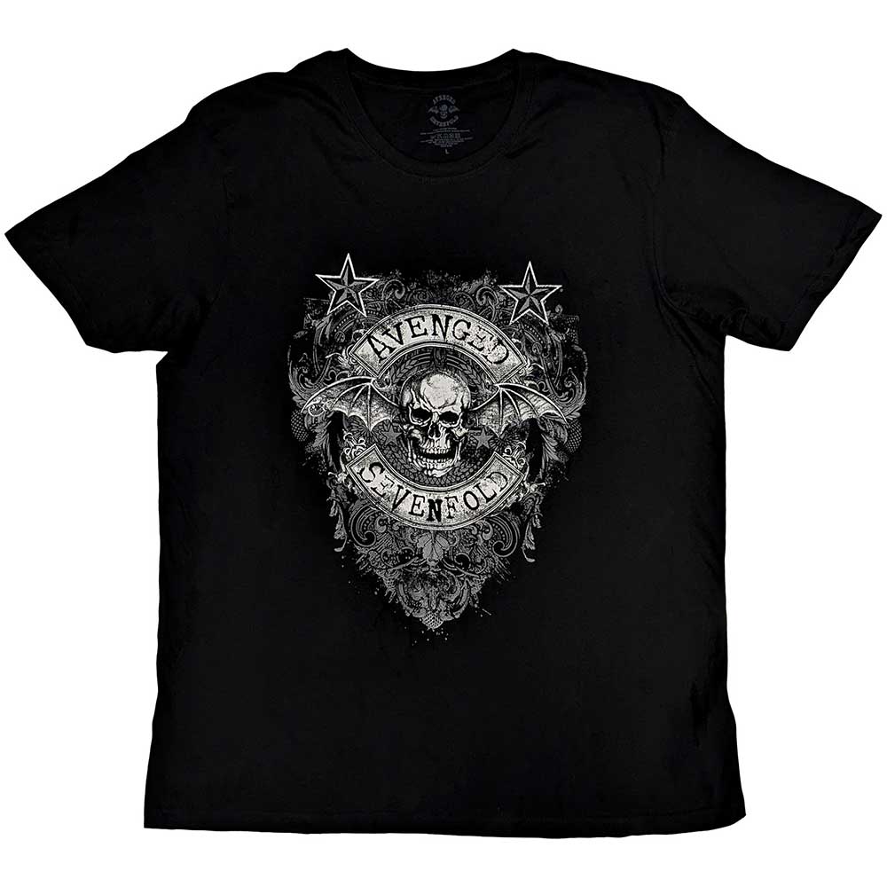 Avenged Sevenfold Unisex T-Shirt: Stars Flourish (Black)