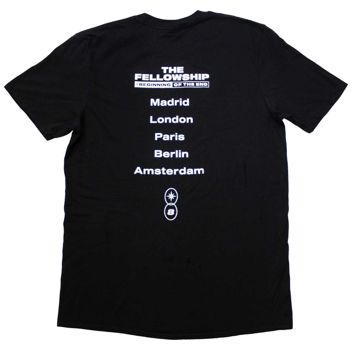 ATEEZ Unisex T-Shirt: Fellowship Tour Euro Logo (Black) (Back Print & Ex-Tour)