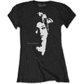 Amy Winehouse: Scarf Portrait Ladies T-Shirt (Black)