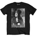 Amy Winehouse: Flower Portrait Unisex T-Shirt (Black)