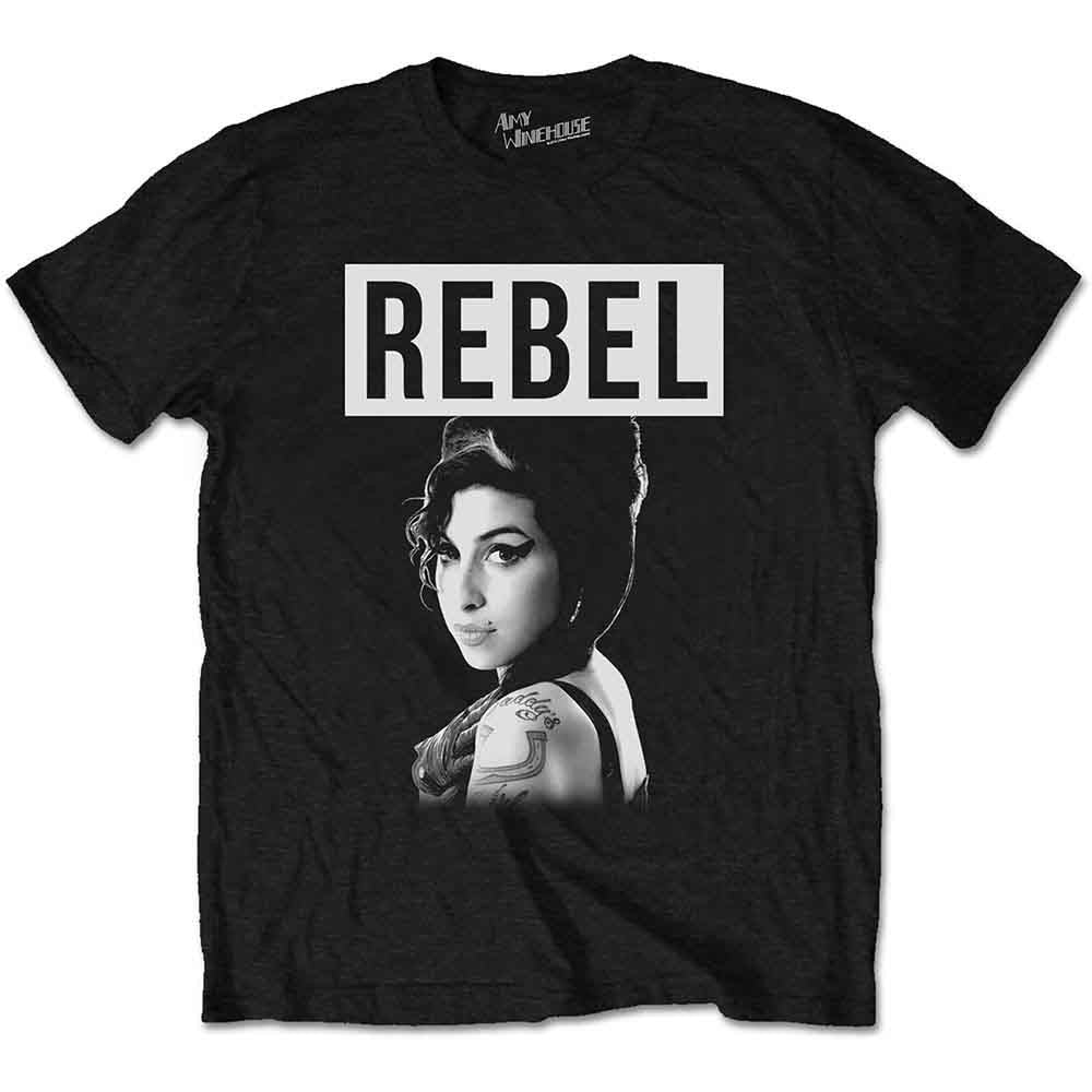 Amy Winehouse: Rebel Unisex T-Shirt (Black)
