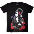 Amy Winehouse: Rose Portrait Unisex T-Shirt (Black)