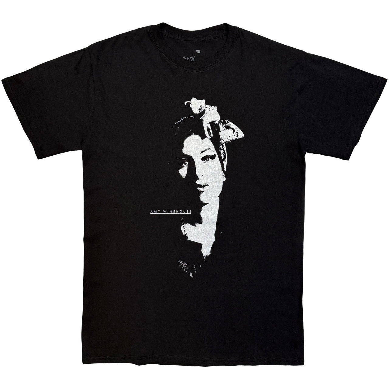 Amy Winehouse: Scarf Portrait Unisex T-Shirt (Black)