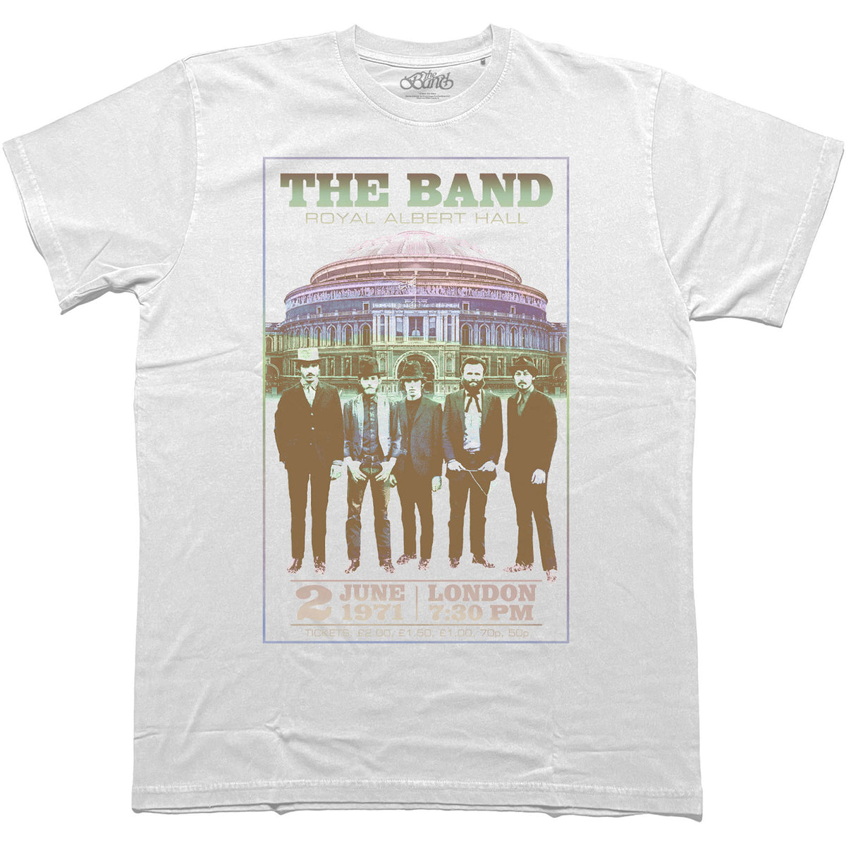 The Band Unisex T-Shirt: Royal Albert Hall (White)