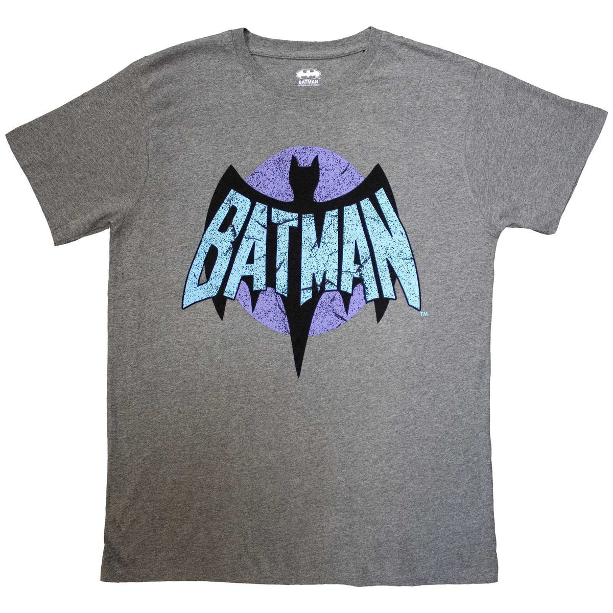 DC Comics Unisex T-Shirt: Batman Retro Logo (Charcoal Grey)