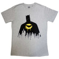DC Comics Unisex T-Shirt: Batman Silhouette Drip (Grey)