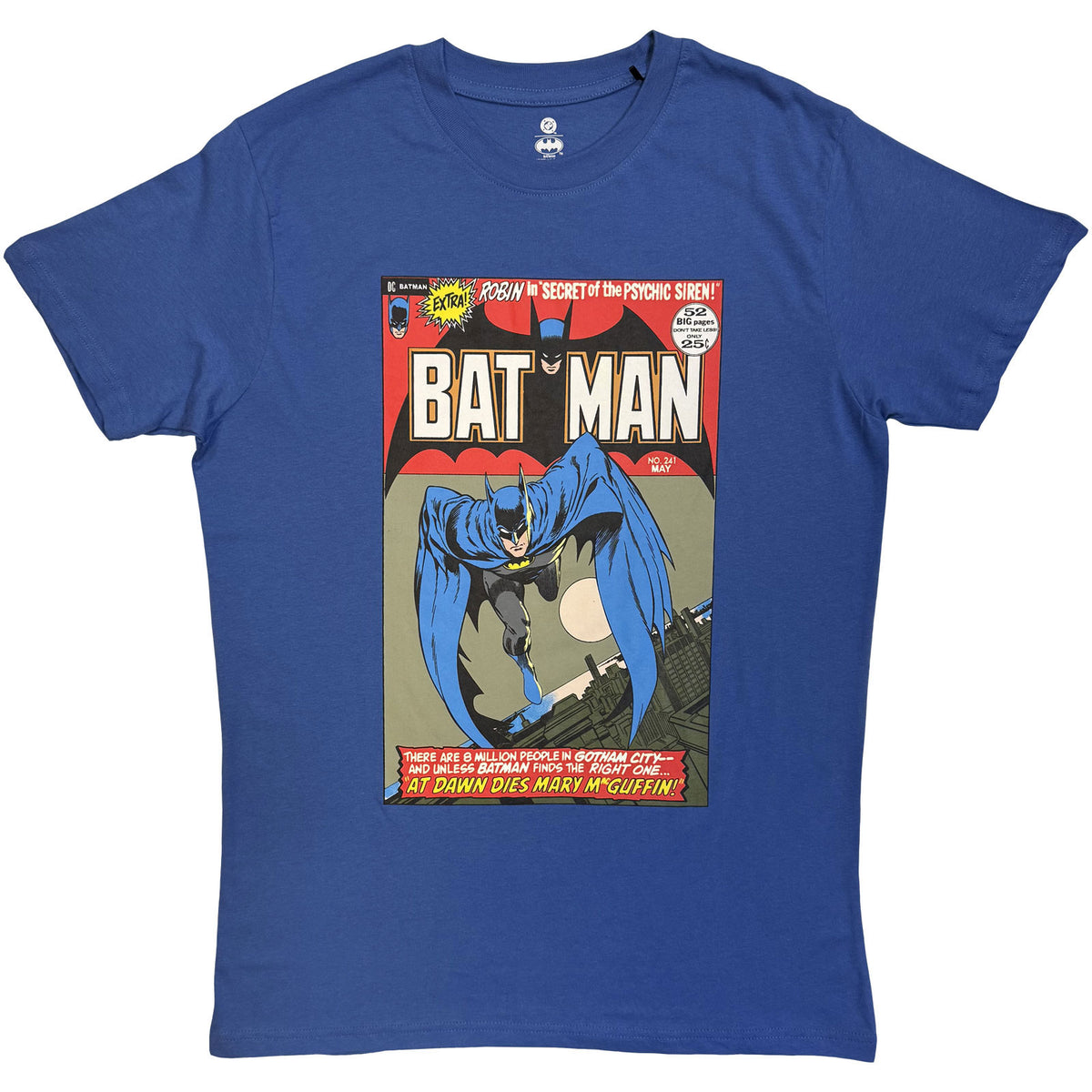 DC Comics Unisex T-Shirt: Batman Comic Cover (Blue)