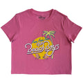 The Beach Boys Ladies Crop Top: Fun, Fun, Fun (Pink)