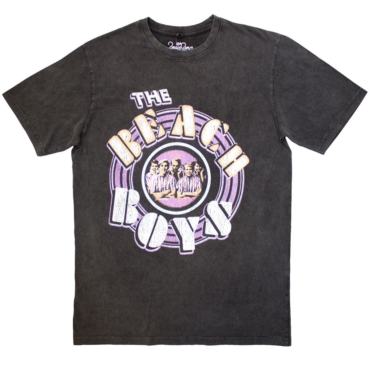 The Beach Boys Unisex Stone Wash T-Shirt: Vintage Photo (Charcoal Grey)
