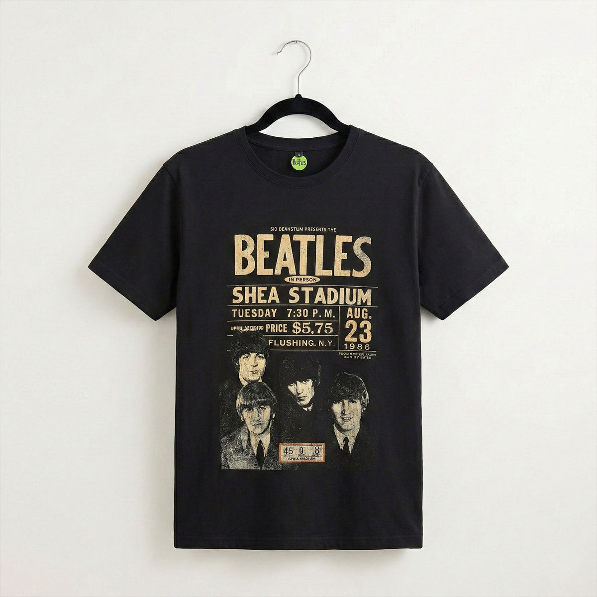 The Beatles Unisex Premium Carbon T-Shirt: Shea '66 (Black)