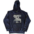 The Beatles Unisex Pullover Hoodie: Reverse Revolver (Navy Blue) (Sleeve Print) (LOS)
