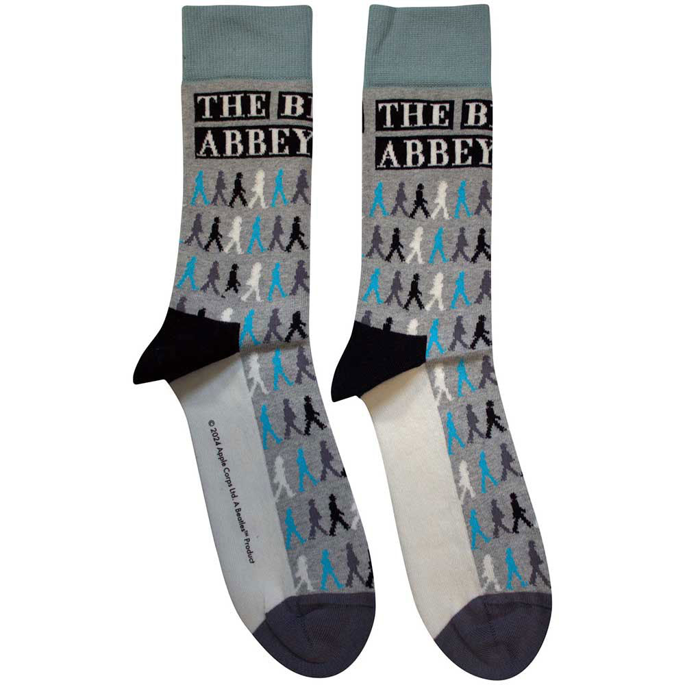 The Beatles Unisex Ankle Socks: Abbey Road Colours Crossing Repeat (Grey) (UK Size 4 - 7)