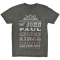 The Beatles Unisex T-Shirt: Mr Kite Snow Wash (Charcoal Grey) (Wash Collection)