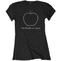 The Beatles Ladies T-Shirt: On Apple Crystals (Black) (Embellished)