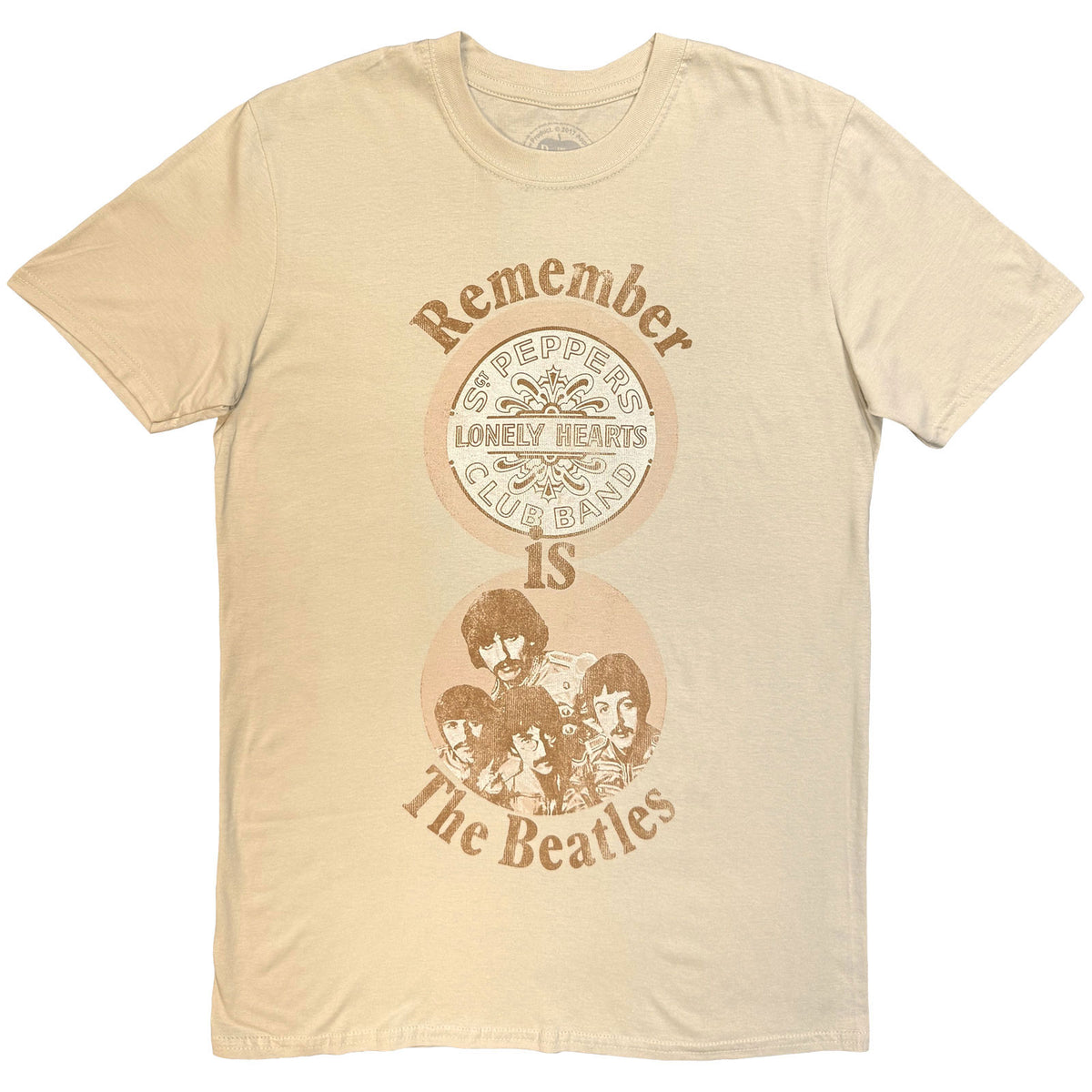 The Beatles Unisex T-Shirt: Remember (Sand)