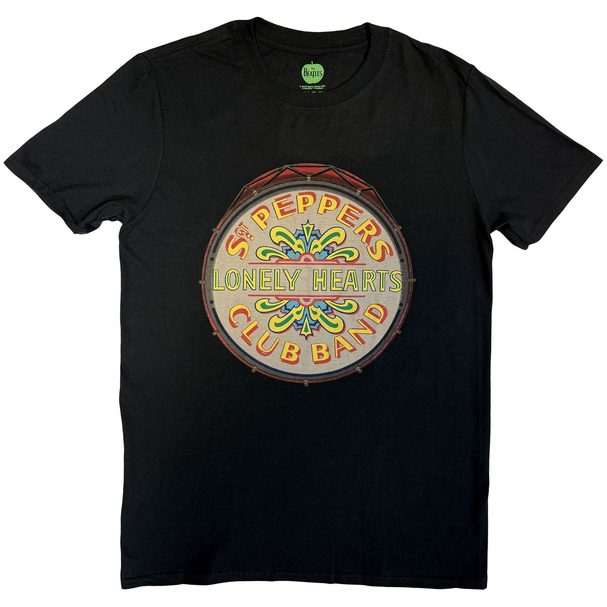 The Beatles Unisex T-Shirt: Original Pepper Drum (Black)