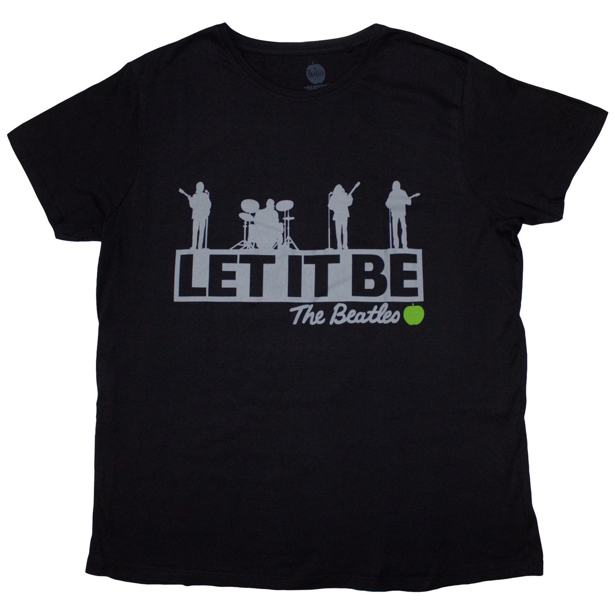 The Beatles Ladies T-Shirt: Rooftop (Black) (Back Print)