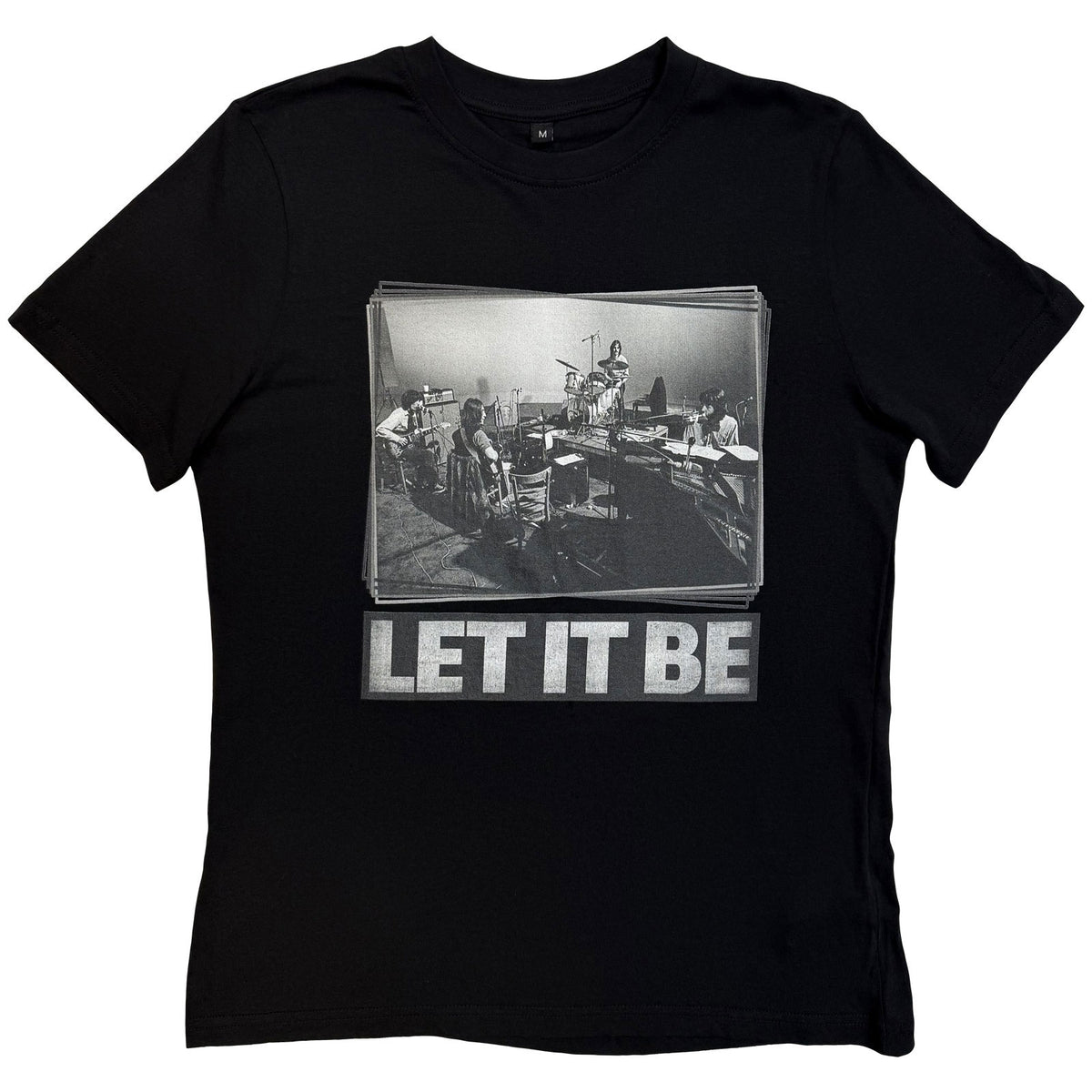 The Beatles Ladies T-Shirt: Let It Be Studio (Black)