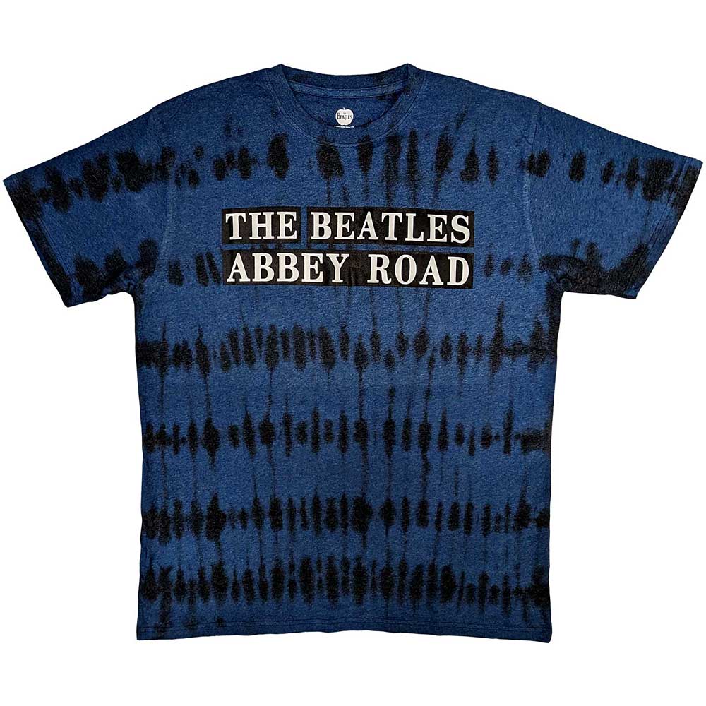 The Beatles Unisex T-Shirt: Abbey Road Sign (Dip-Dye On Black) (Wash Collection)